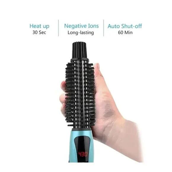 PHOEBE Curling Iron Brush 1 Inch Ceramic Tourmaline LM-223 Blue - Picture 3 of 7